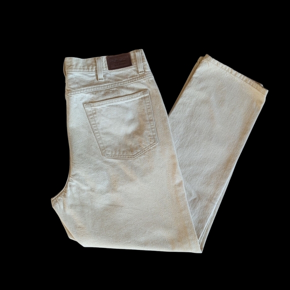 L.L. Bean Other - L.L. Bean Double L Classic Fit Straight Leg Denim Jeans 34 x 29 Cream Pockets